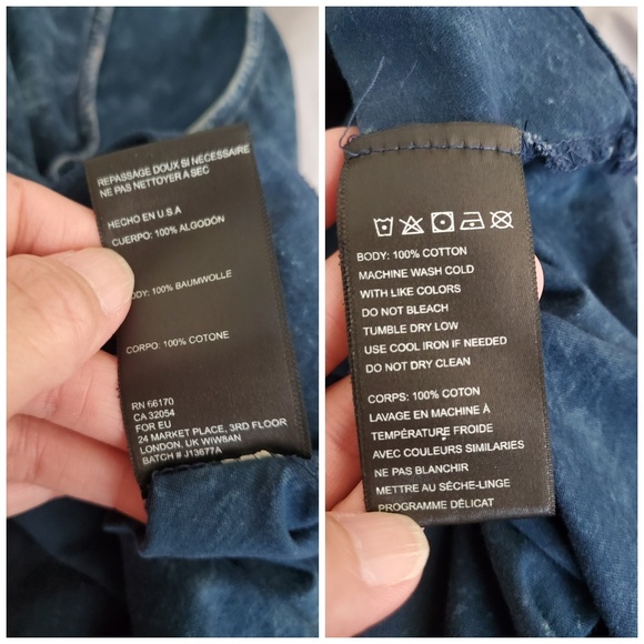 Staring At Stars Blue Acid Wash Tank - Picture 7 of 7